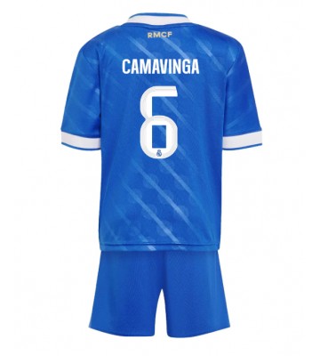 Real Madrid Eduardo Camavinga #6 Terza Maglia Bambino 2025-26 Manica Corta (+ Pantaloni corti)